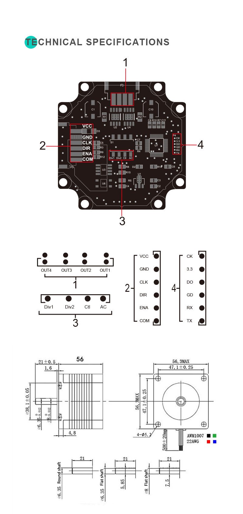Sequre Nema 17 Two Phase Servo Stepper Motor