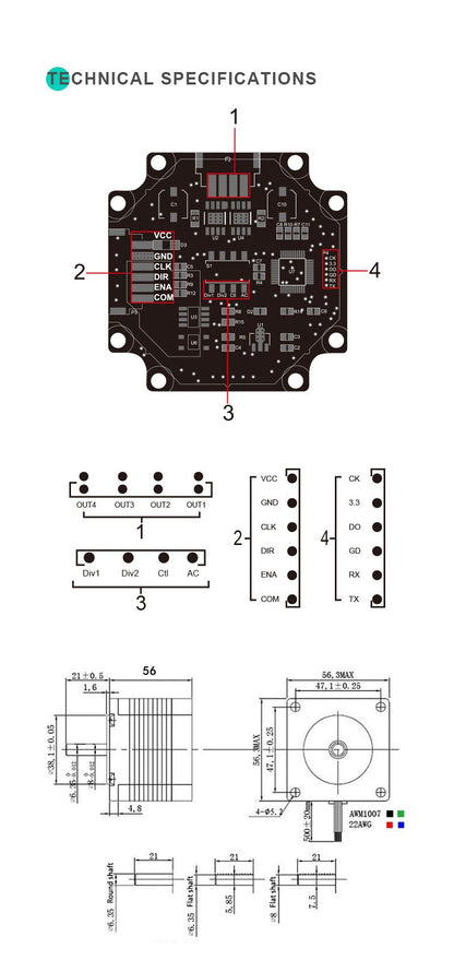 Sequre Nema 17 Two Phase Servo Stepper Motor