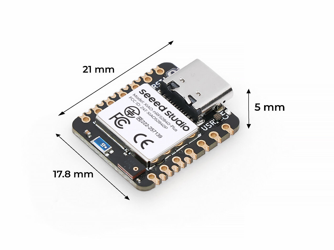 XIAO nRF52840 Sense Plus - Compact Bluetooth 5.0 Development Board with IMU & Microphone