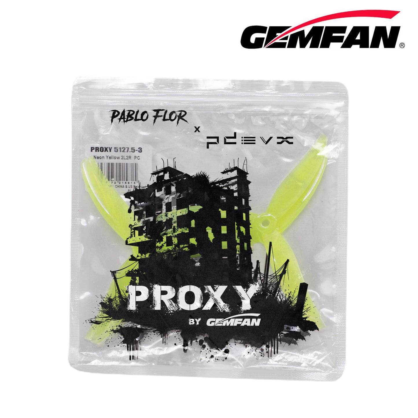 Gemfan Proxy 5127.5 Freestyle Propellers - Curved Anti-Bending 5.1-inch 3-Blade