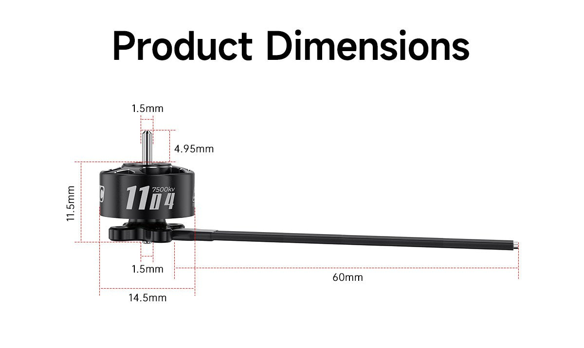 GEPRC SPEEDX2 1104 7500KV Brushless Motor
