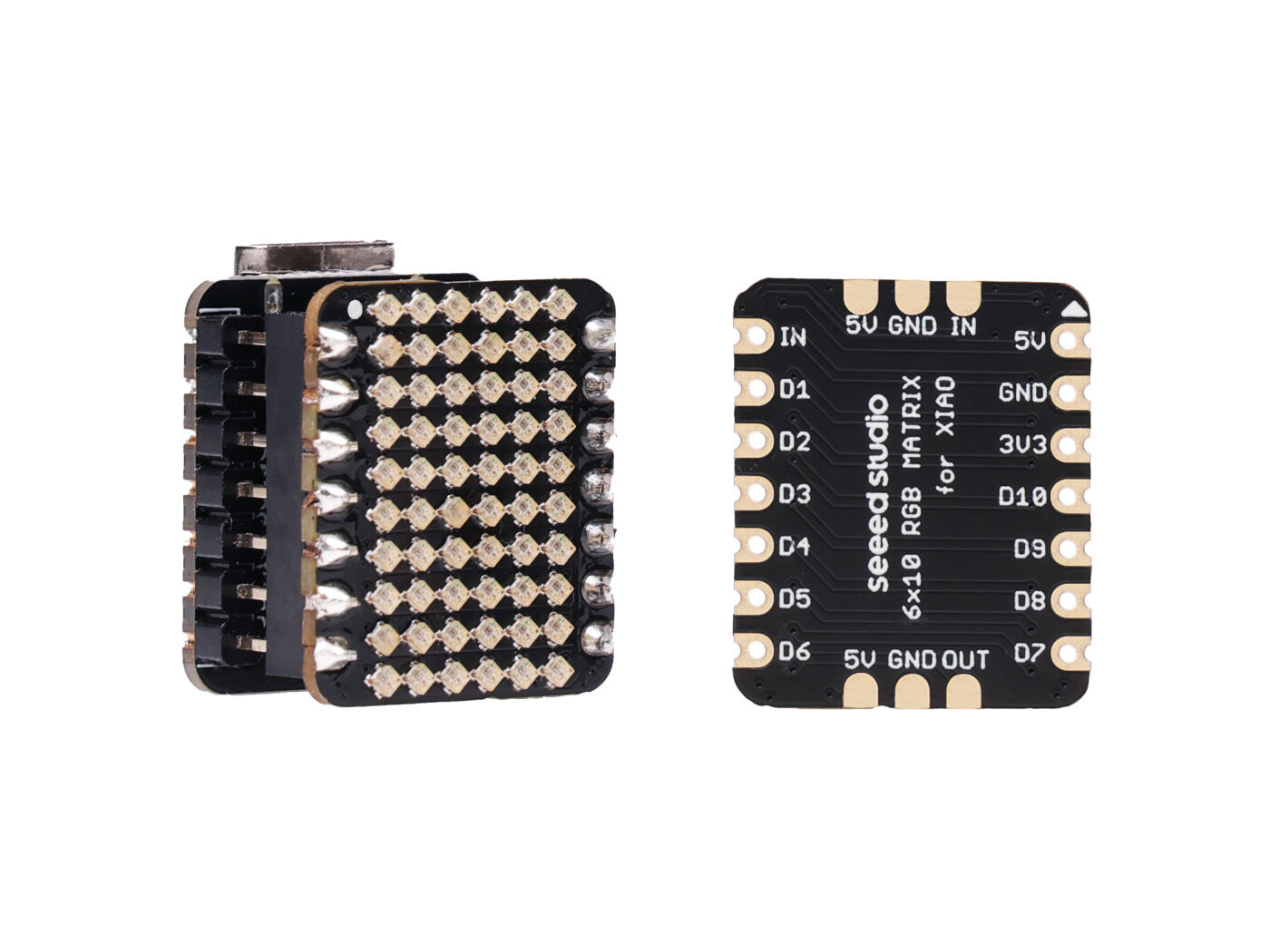 Seeed Studio XIAO 6x10 RGB LED Matrix - 60-Pixel WS2812B Expansion Board