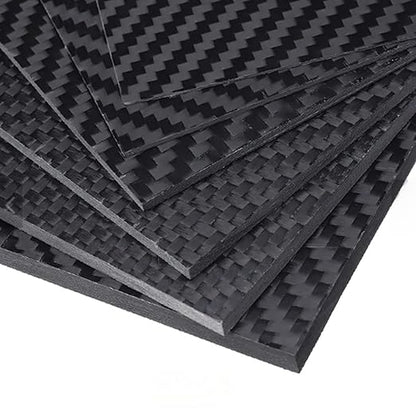 3K Twill Weave Carbon Fibre Sheet 600x800mm, 1mm Finish Matte