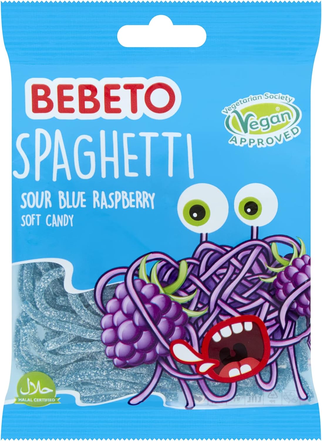 Bebeto Sour Blue Raspberry Spaghetti Sweets - Delicious Vegan Sweets ...