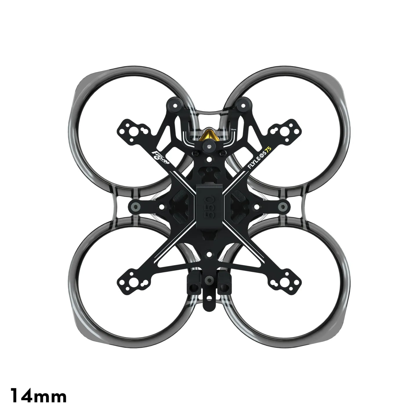 FlyLens 75 Frame kit for Analog\ Wasp\ Walksnail \ HDZero - Clear Black