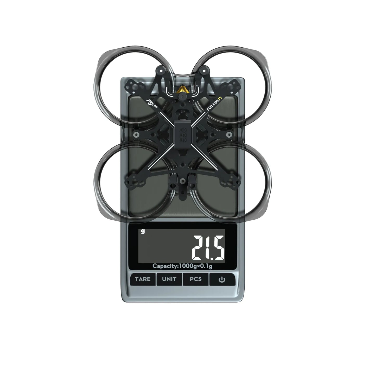 FlyLens 75 Frame kit for Analog\ Wasp\ Walksnail \ HDZero - Clear Black