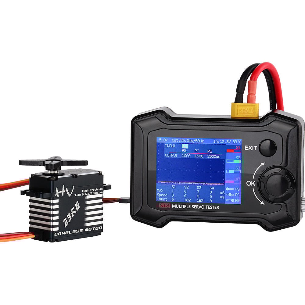 ToolKitRC - ST8 Advanced Servo tester 2.4" TFT 7-28v Sbus PPM 500-2500us