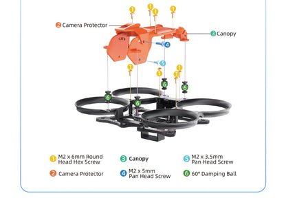 GEPRC GEP-DS16 (Darkstar 16) 1.6-inch CineWhoop Frame for DJI O4 Air Unit