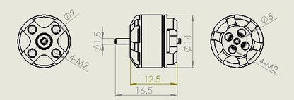 DYS BE1104 4000/6500/7500Kv Micro Quadcopter Motor