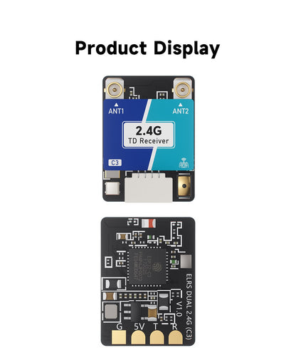 GEPRC ELRS Nano DUAL 2.4G True Diversity Receiver (ESP32-C3 & TCXO)
