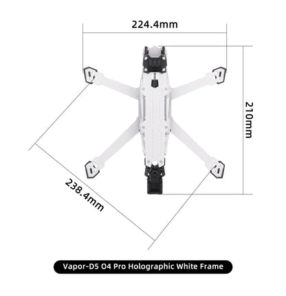 GEPRC Vapor O4 Pro Holographic White Freestyle FPV Frame (D5/X5/X6)