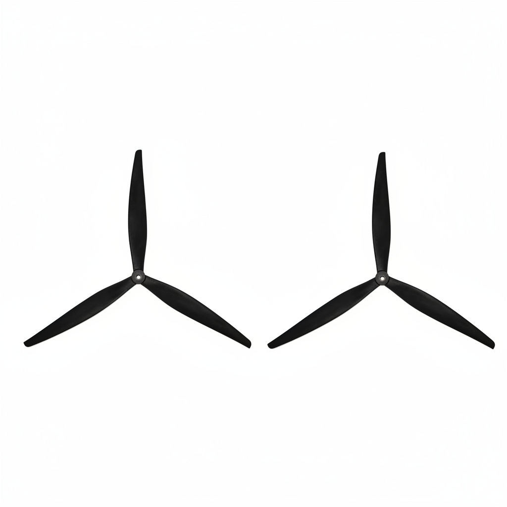 HQProp 17x8x3 Tri-Blade 17-Inch High-Efficiency Propeller Pair - Glass Fiber Reinforced Nylon