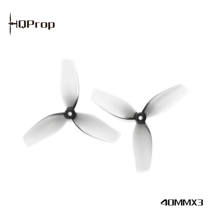 HQ Ultralight Whoop Prop 40MMX3 Grey (2CW+2CCW) Poly Carbonate-1.5MM Shaft