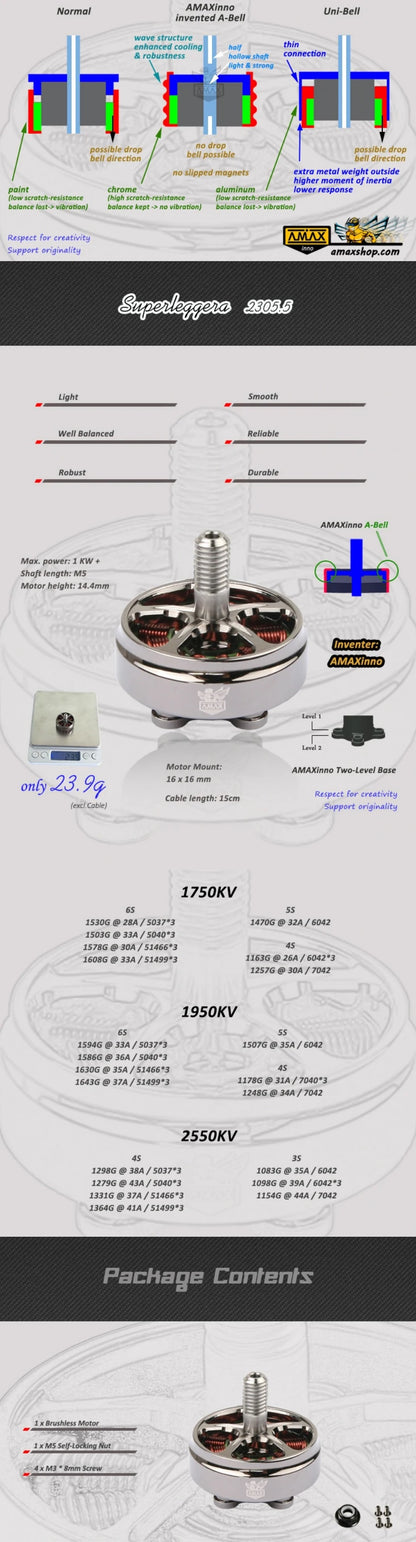Amax Superleggera 2305.5 A-Bell 2305.5 Motor