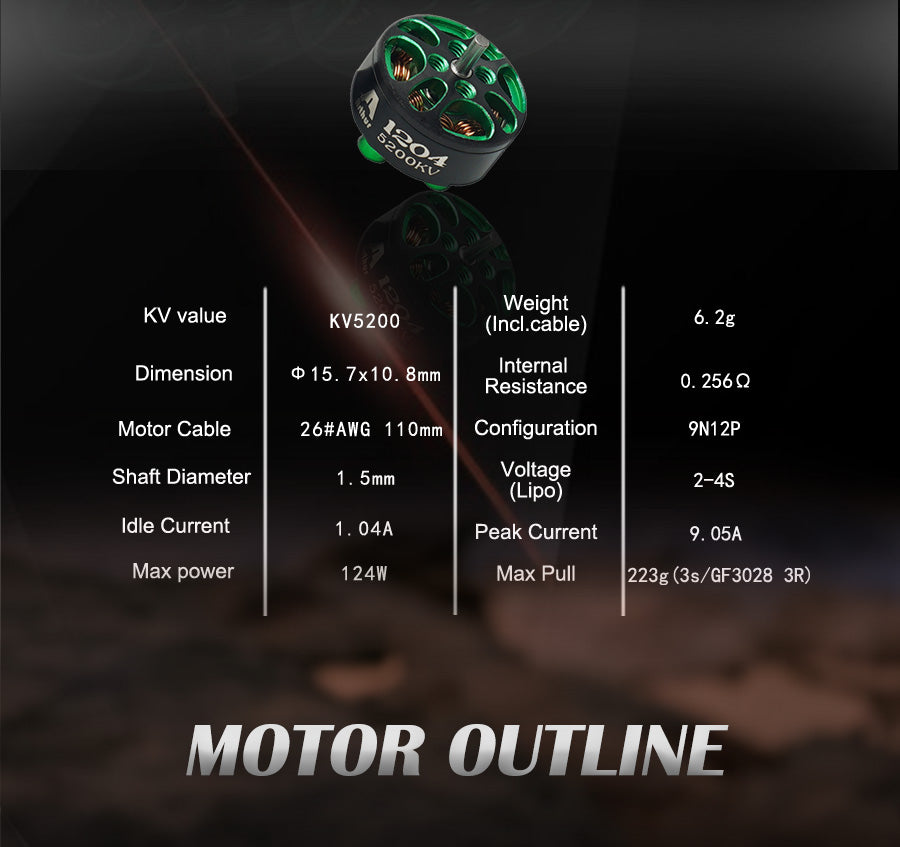 Flash A1204 M5 Brushless Motor (5200kV)