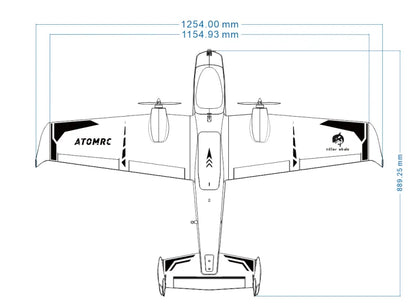 AtomRC Killer Whale V2 FPV RC Aircraft