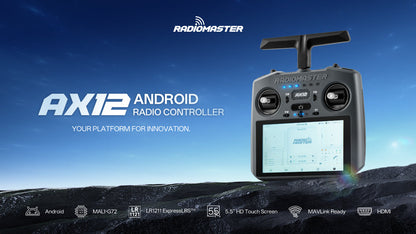 RadioMaster AX12 Android 9.0 Radio Controller - 5.5" 1000nit Screen & Built-in ELRS