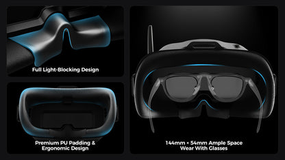 BetaFPV VR04 FPV Goggles with DVR (48CH, 5.8GHz)