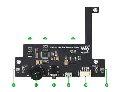 USB Audio Codec for Jetson Nano, USB Sound Card, Driver-Free, Plug And Play