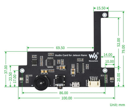 USB Audio Codec for Jetson Nano, USB Sound Card, Driver-Free, Plug And Play