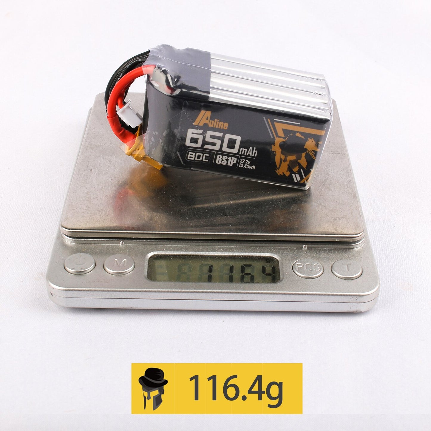 AuLine 650mAh 6S 22.2V 80C XT60 Lipo Battery