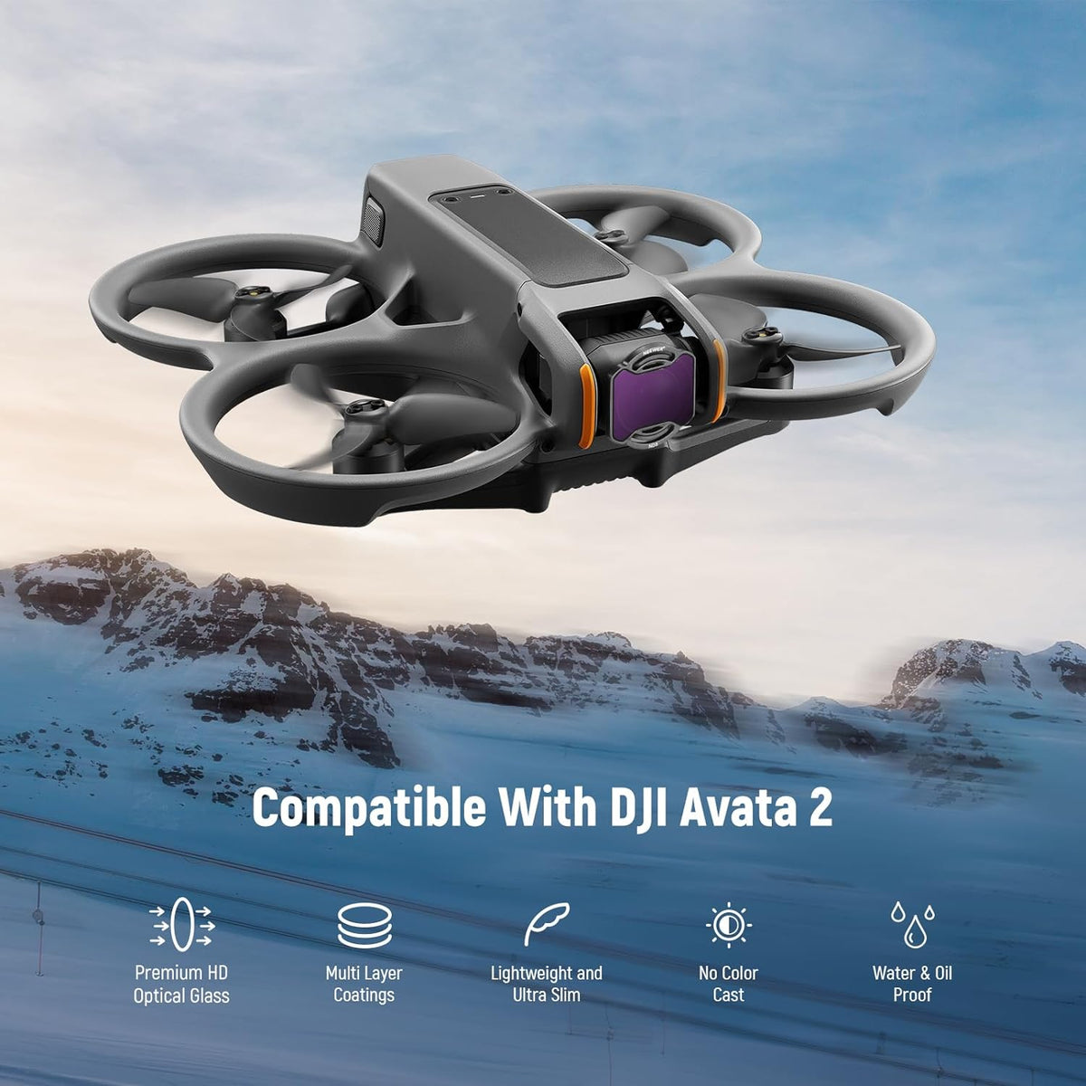 Kit 4 Filtres STARTRC Pour DJI Avata 2 - CPL + ND16 ND32 ND64 - Verre HD Multicouche
