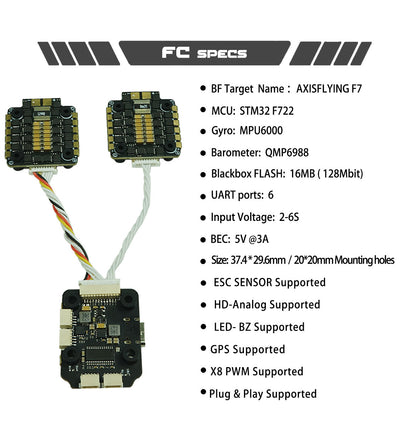 Axis Flying iStack F722 Flight Controller
