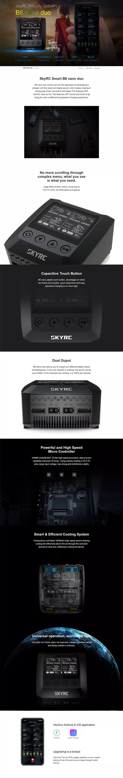 SkyRC B6 Nano Duo AC Charger 2x100W