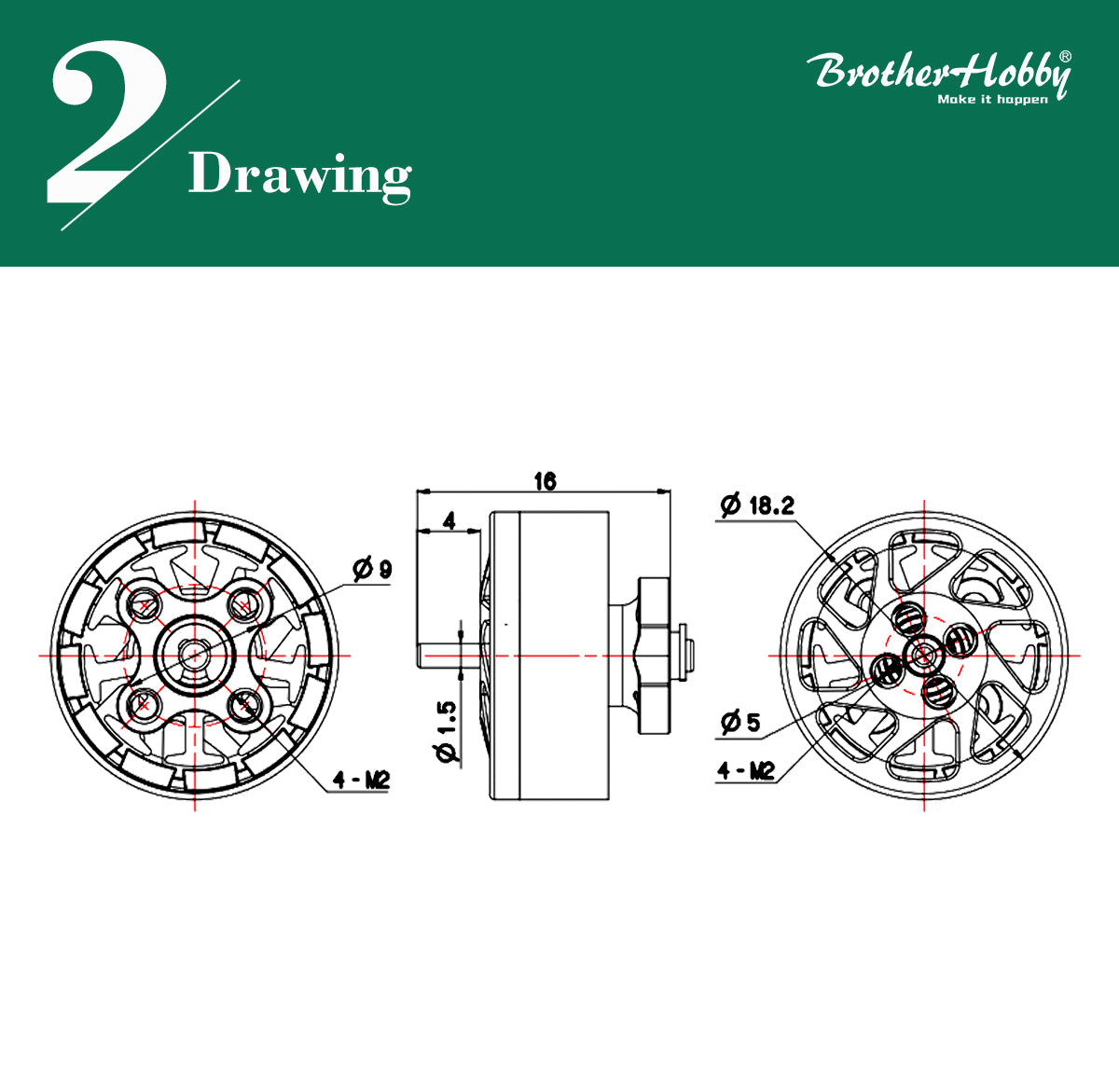 BrotherHobby TC 1404 Motor (2750kV, 3800kV, 4600kV)
