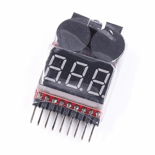 Battery Monitor Alarm 1-8S - Low Voltage Alert for FPV Drones