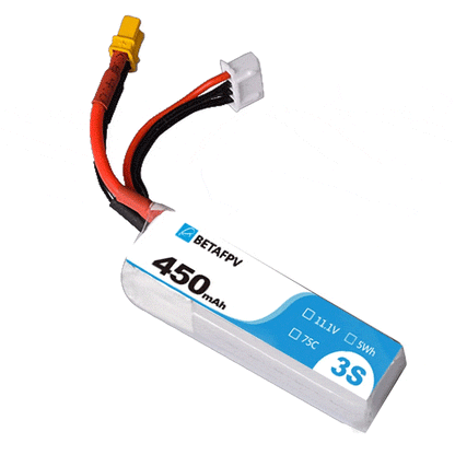BetaFPV 450mAh 3S 75C Lipo Battery (2pcs)