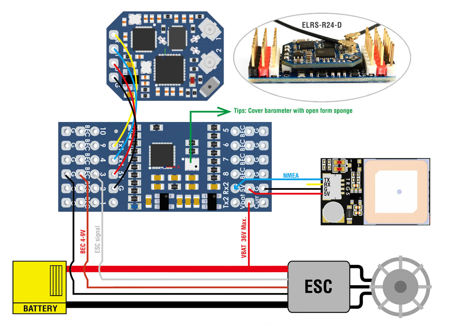Matek CRSF-PWM-V10 10-Channel CRSF/ELRS to PWM Converter with Built-in Variometer