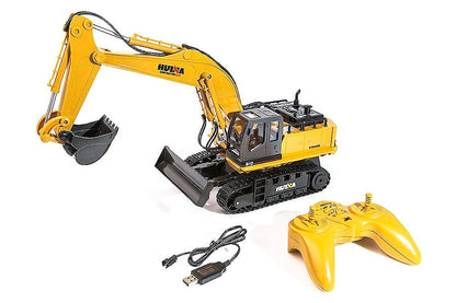 Huina 2.4G 11Ch R/C Excavator 1:16 RTR w/ Die Cast Bucket