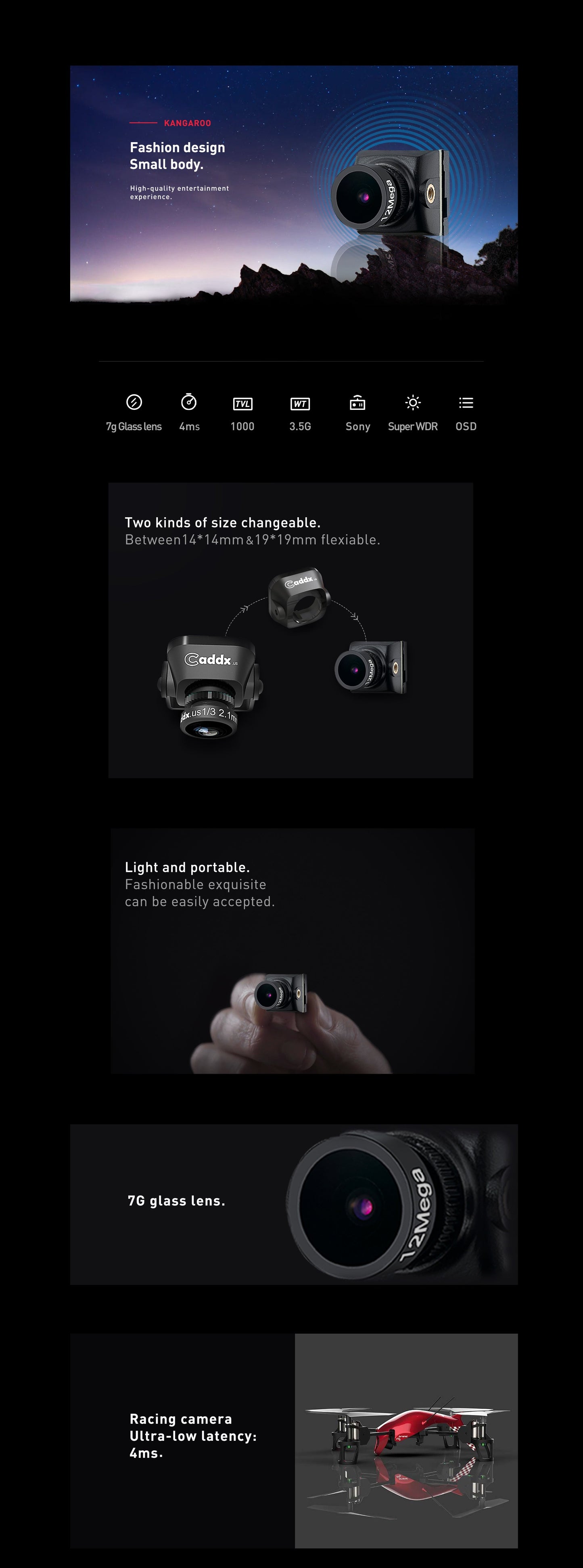 Caddx Kangaroo 🦘Nano 1000TVL FPV Camera