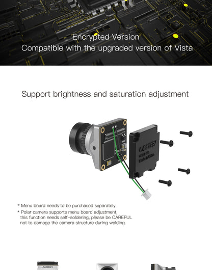 Caddx Polar Micro Starlight Camera w/12cm Coaxial Cable