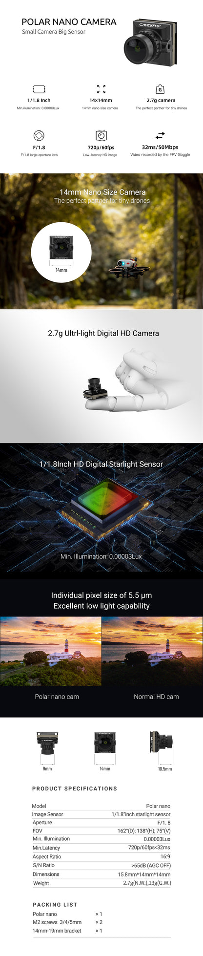 Caddx Polar Nano Starlight Camera