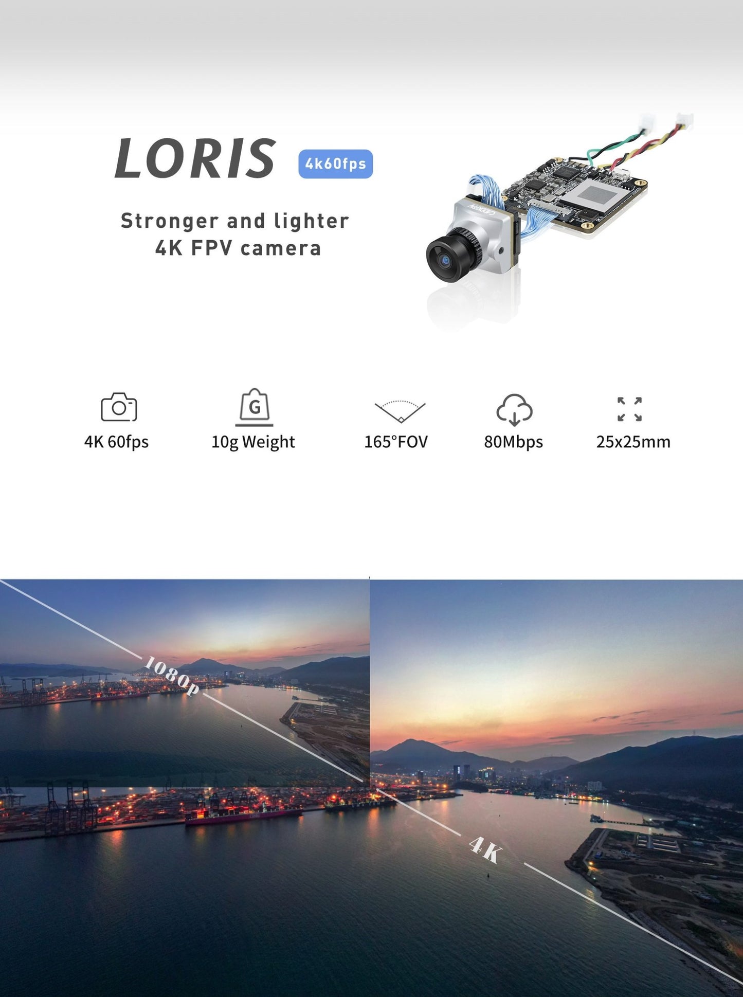 Caddx Loris  4K / 700TVL FPV Camera (Black)
