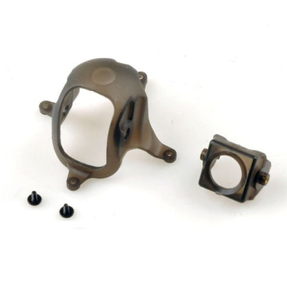 Metal mechanical components on a white background
