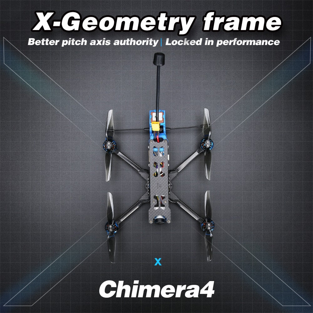 Chimera 4 HD 4S Long Range BNF Quadcopter w/ Caddx Vista