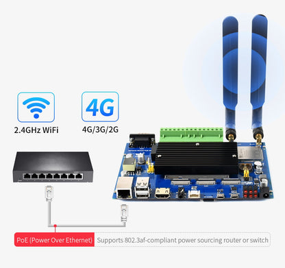 IoT Base Board for Raspberry Pi Compute w/ PoE, 4G [SL4]