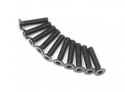 10x M3 Countersunk Hex Screw Black (M3 x6, M3 x8, M3 x10, M3 x12, M3 x14, M3 x16, M3 x18)