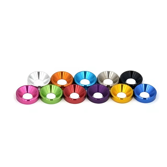 10pc M5 Countersunk Washers Coloured Aluminium Pack