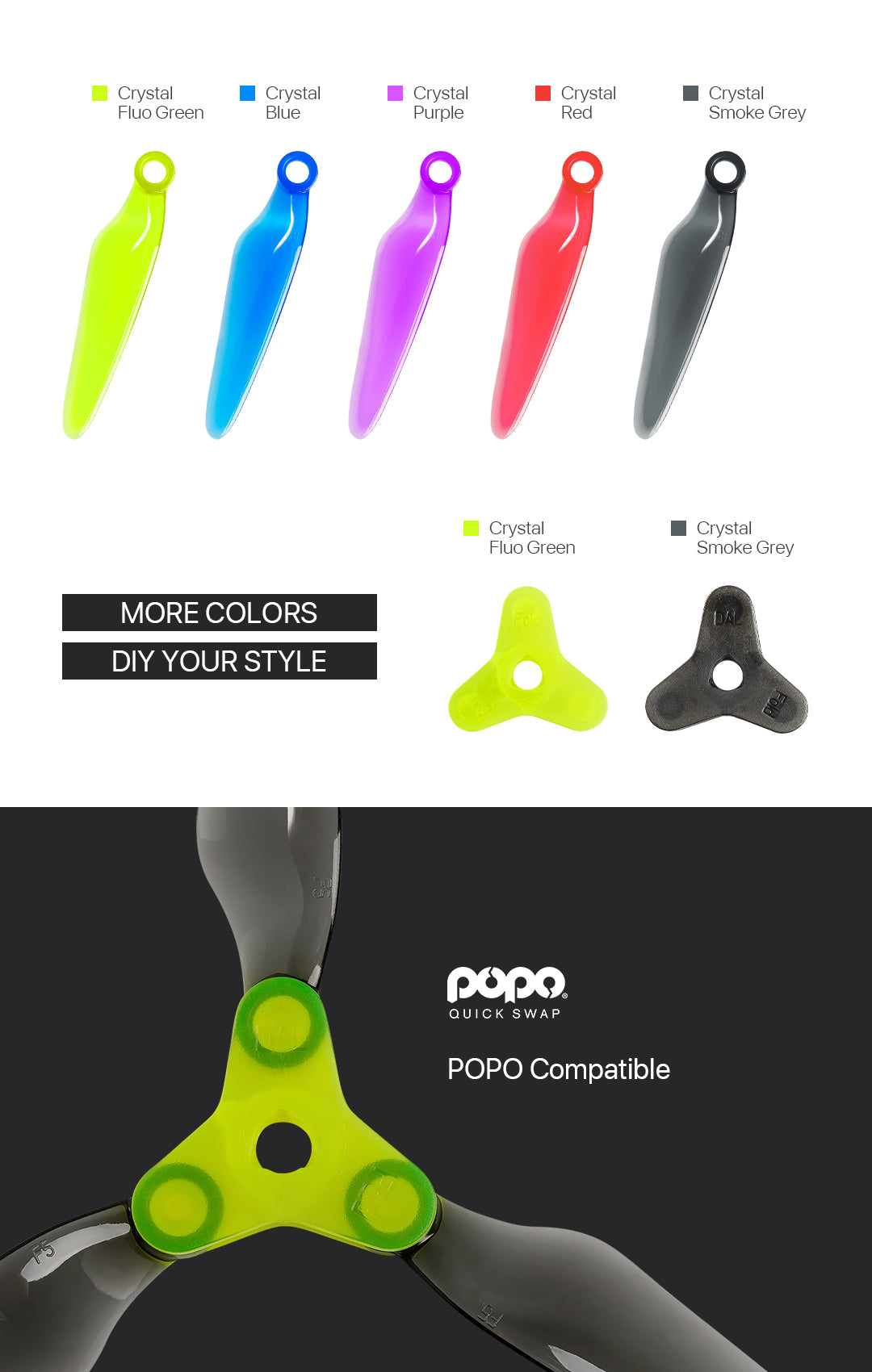 DAL Fold 2 F5 5147.5 Folding Propellers (4 hub, 12 blades)