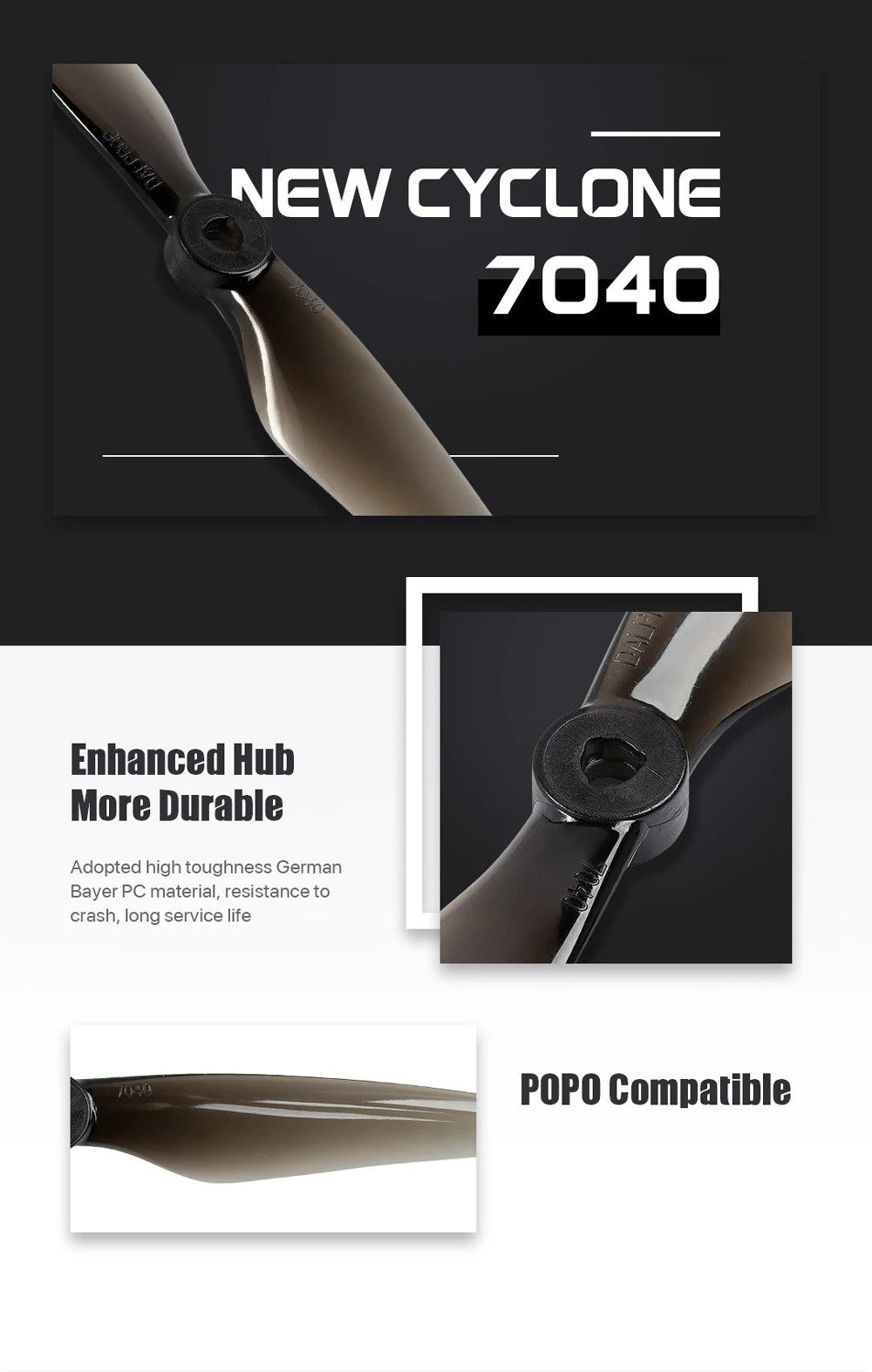 DALProp Cyclone 7040 Bi Blade Propeller (2CW, 2CCW)