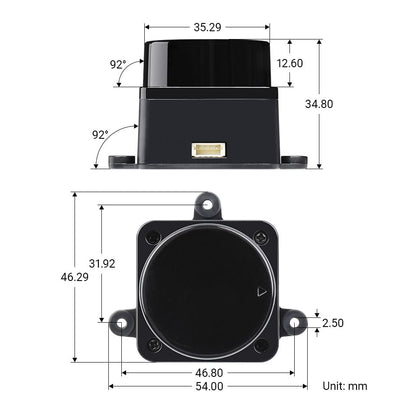 LD Robot LD19 D500 TOF Lidar 360° Omnidirectional 0-12m