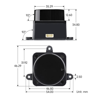 LD Robot STL27L DTOF Lidar 360° Omnidirectional 0-25m