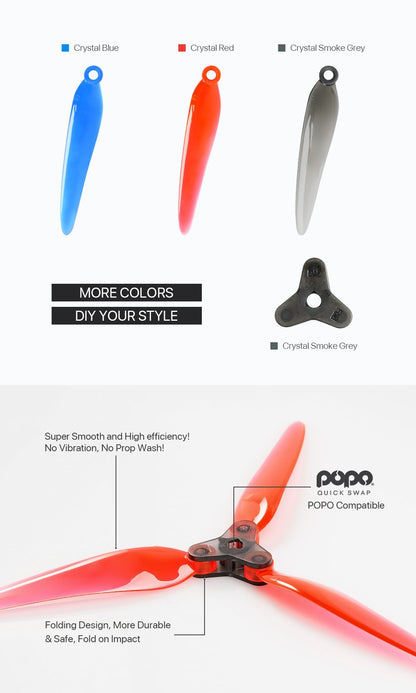 DAL Fold 2 F7 7051 Folding Propellers (4 hub, 12 blades)