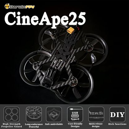 DarwinFPV CineApe 25 Analog Drone