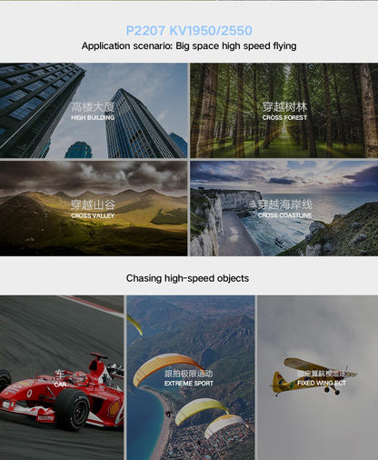 T-Motor PACER V2 P2207.5 Motor (1750kV, 1950kV, 2550kV)