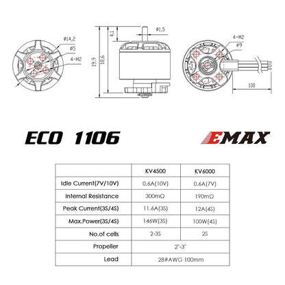 Emax Eco 1106 Motor (4500Kv, 6000Kv)